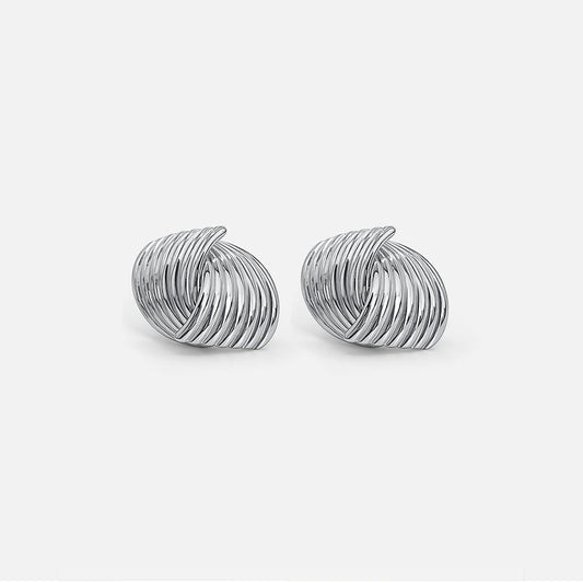 Twist Earrings - Silver