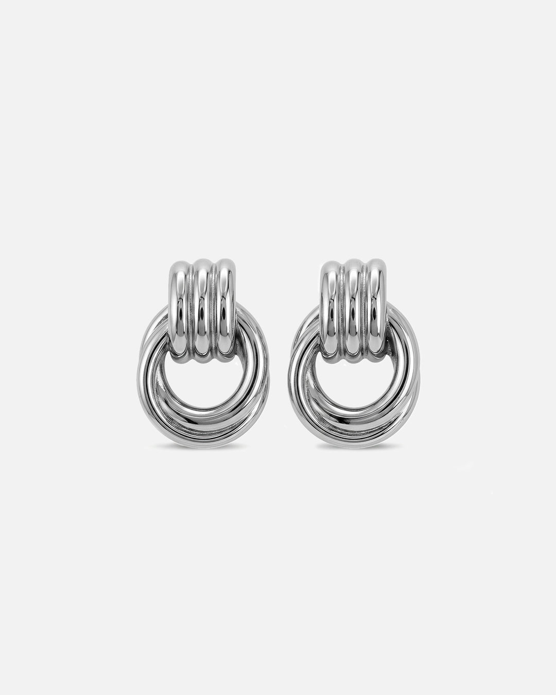 Double Knot Earrings Silver