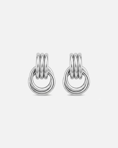 Mini Knot Earrings Silver