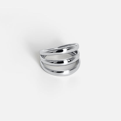 Triple Layer Ring - Silver