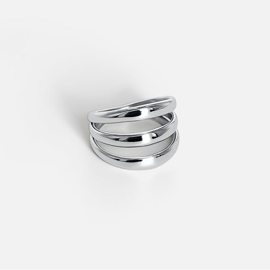 Triple Layer Ring - Silver
