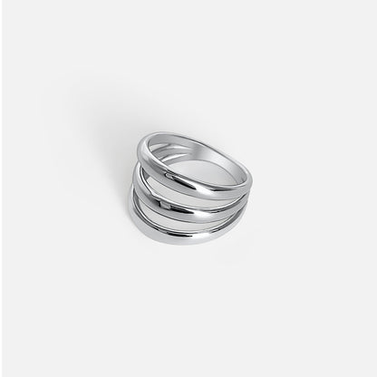 Triple Layer Ring - Silver