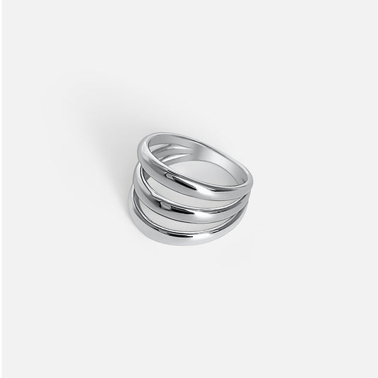Triple Layer Ring - Silver