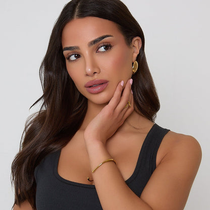 Gold Curved Bracelet