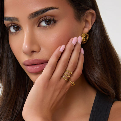 Triple Layer Ring - Gold