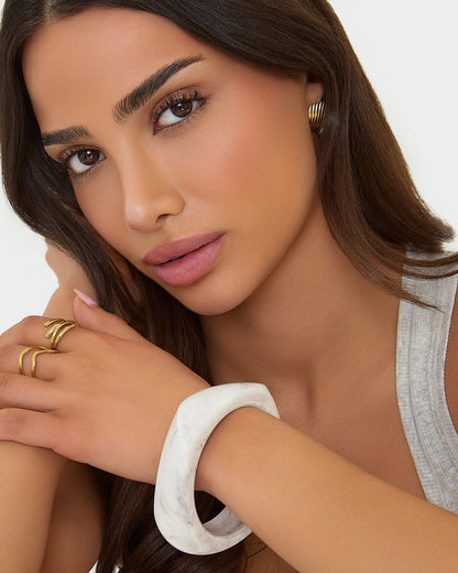 White Marble Bangle