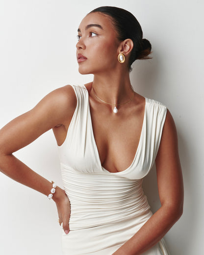 Pearl Drop Collar Necklace