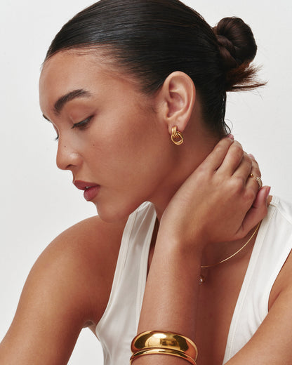 Mini Knot Earrings Gold