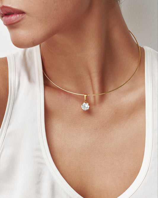 Round Cut Collar Necklace