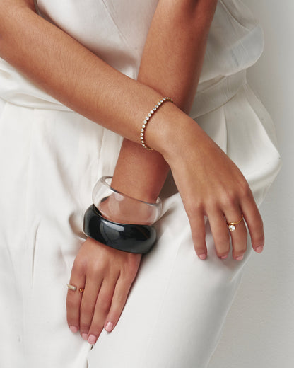 Black Sculpt Bangle