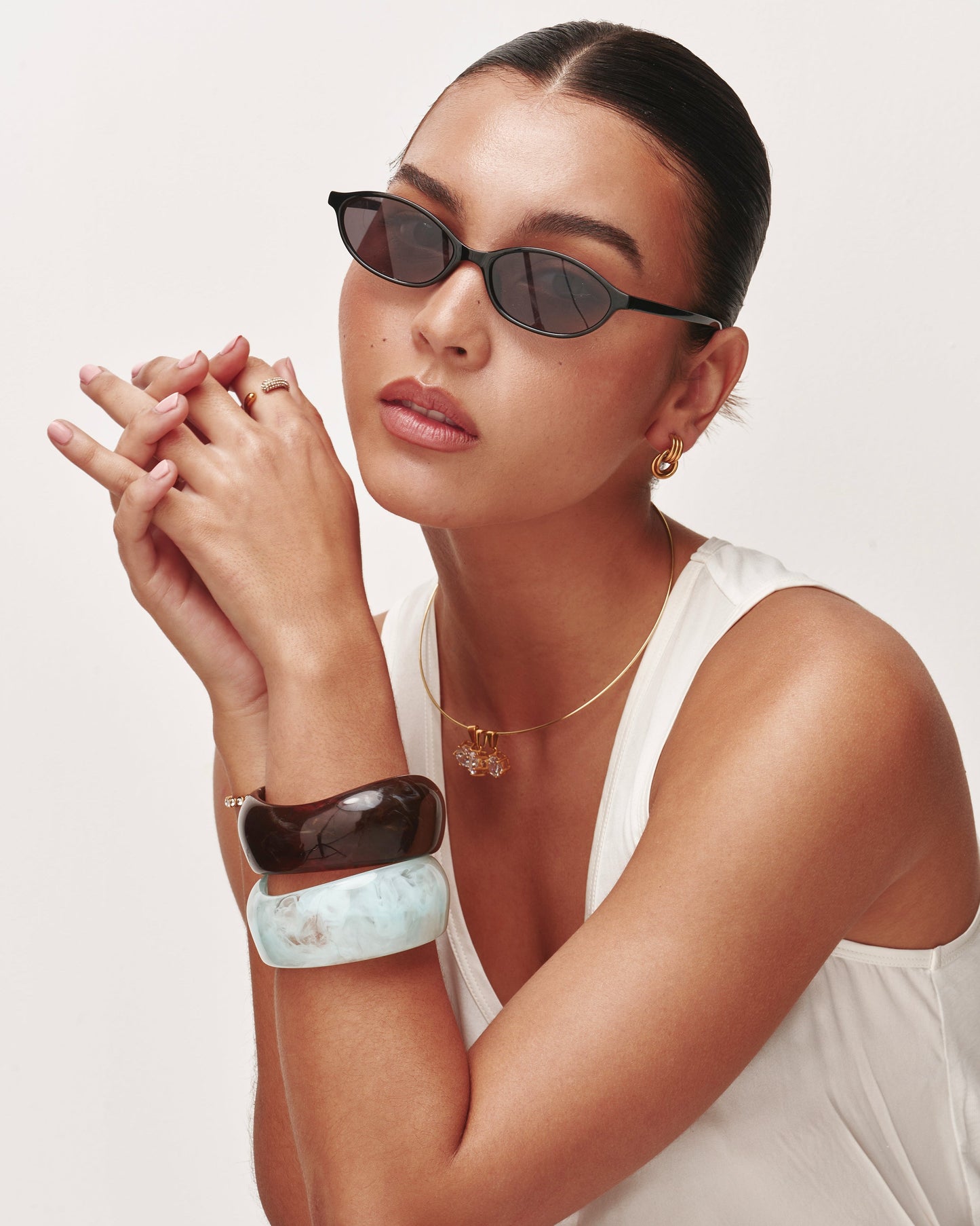 Blue Sculpt Bangle