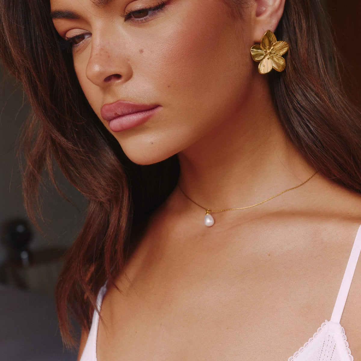 Mini Pearl Drop Necklace