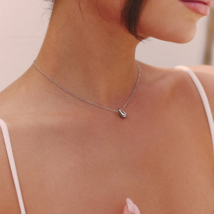 Mini Drop Necklace - Silver