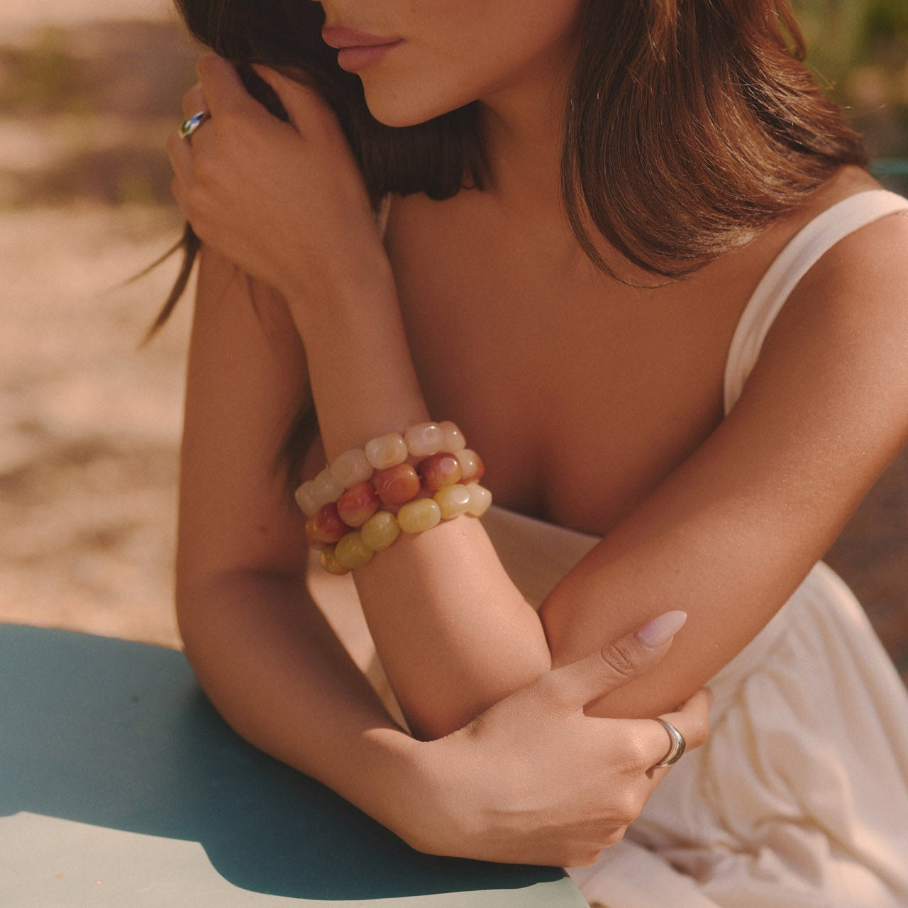 Wine Stone Bracelet