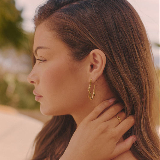 Zephyr Hoop Earrings - Gold