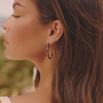 Zephyr Hoop Earrings - Silver