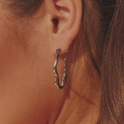 Zephyr Hoop Earrings - Silver