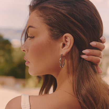 Zephyr Hoop Earrings - Silver