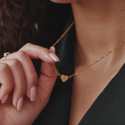 Custom Initial Heart Necklace