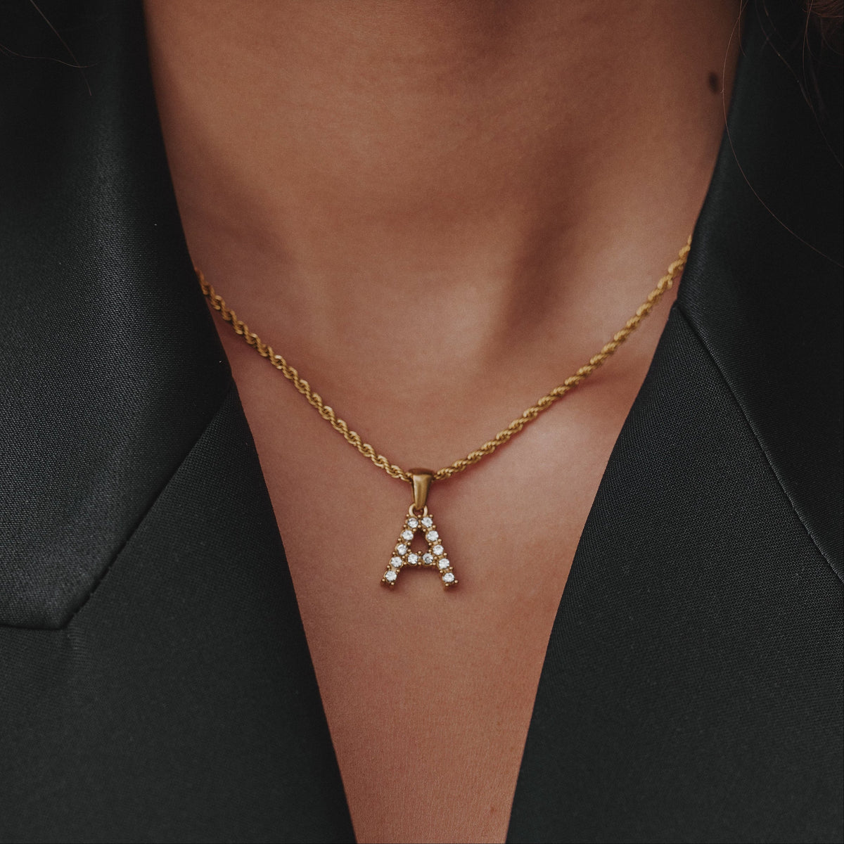 Twisted Initial Necklace
