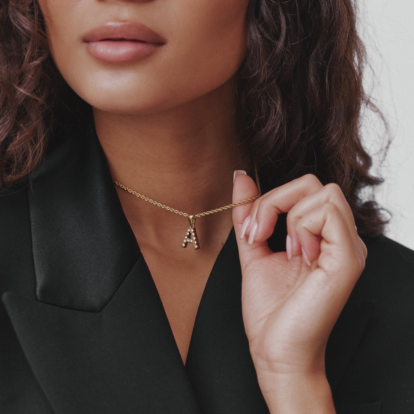 Twisted Initial Necklace