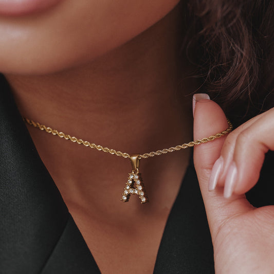 Twisted Initial Necklace