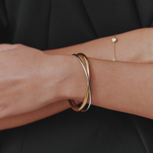 Two Tone Cuff Bangle