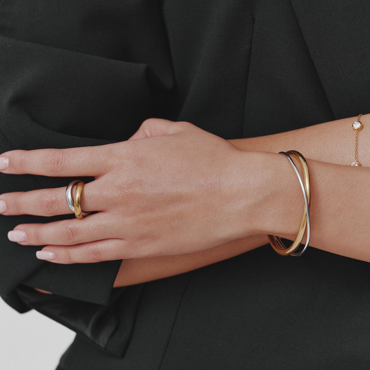 Two Tone Cuff Bangle