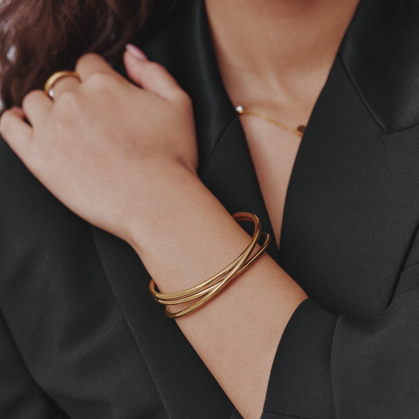 Gold Cuff Bangle