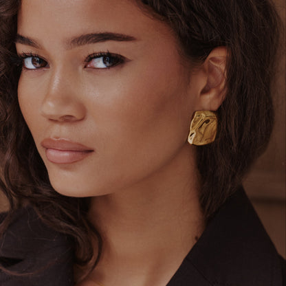 Molten Earring - Gold