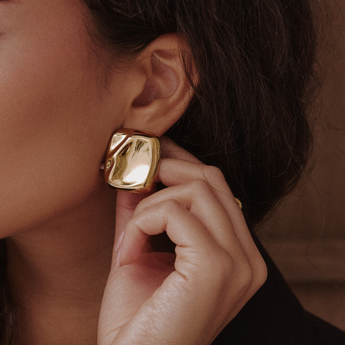 Molten Earring - Gold
