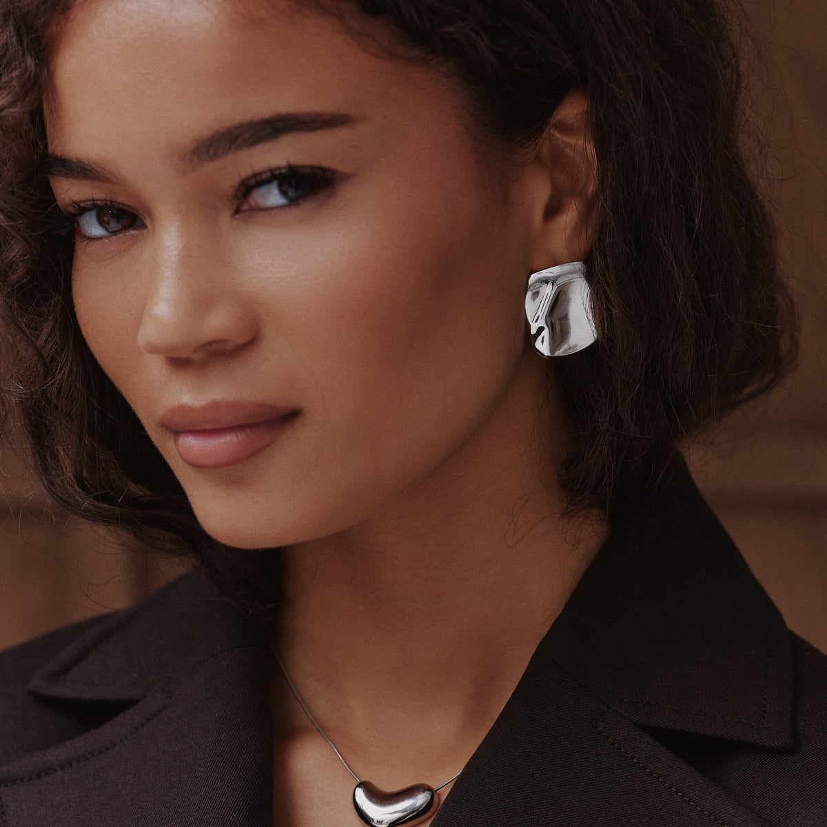Molten Earring - Silver