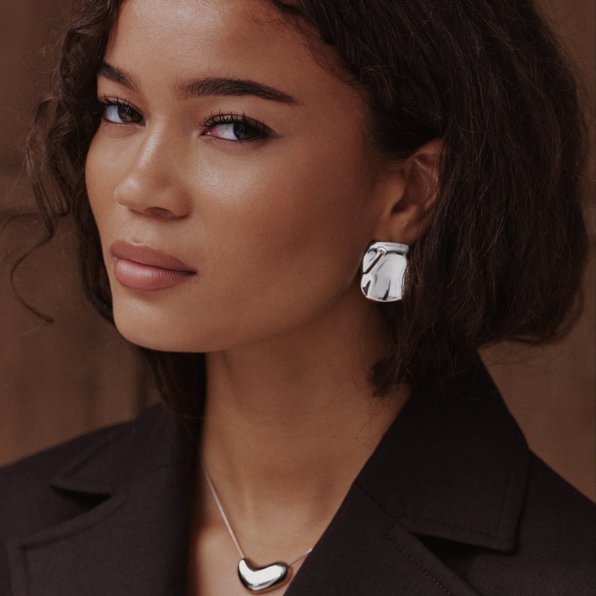 Molten Earring - Silver