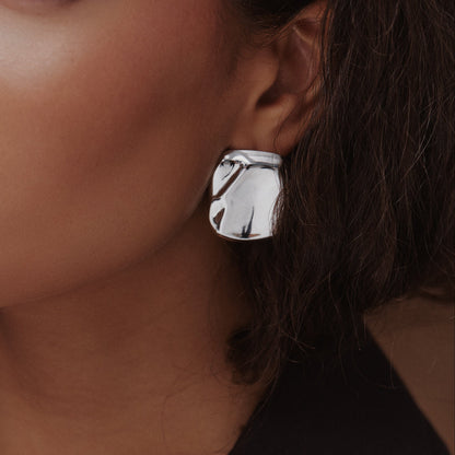 Molten Earring - Silver