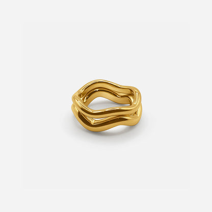 Mini Wave Ring - Gold