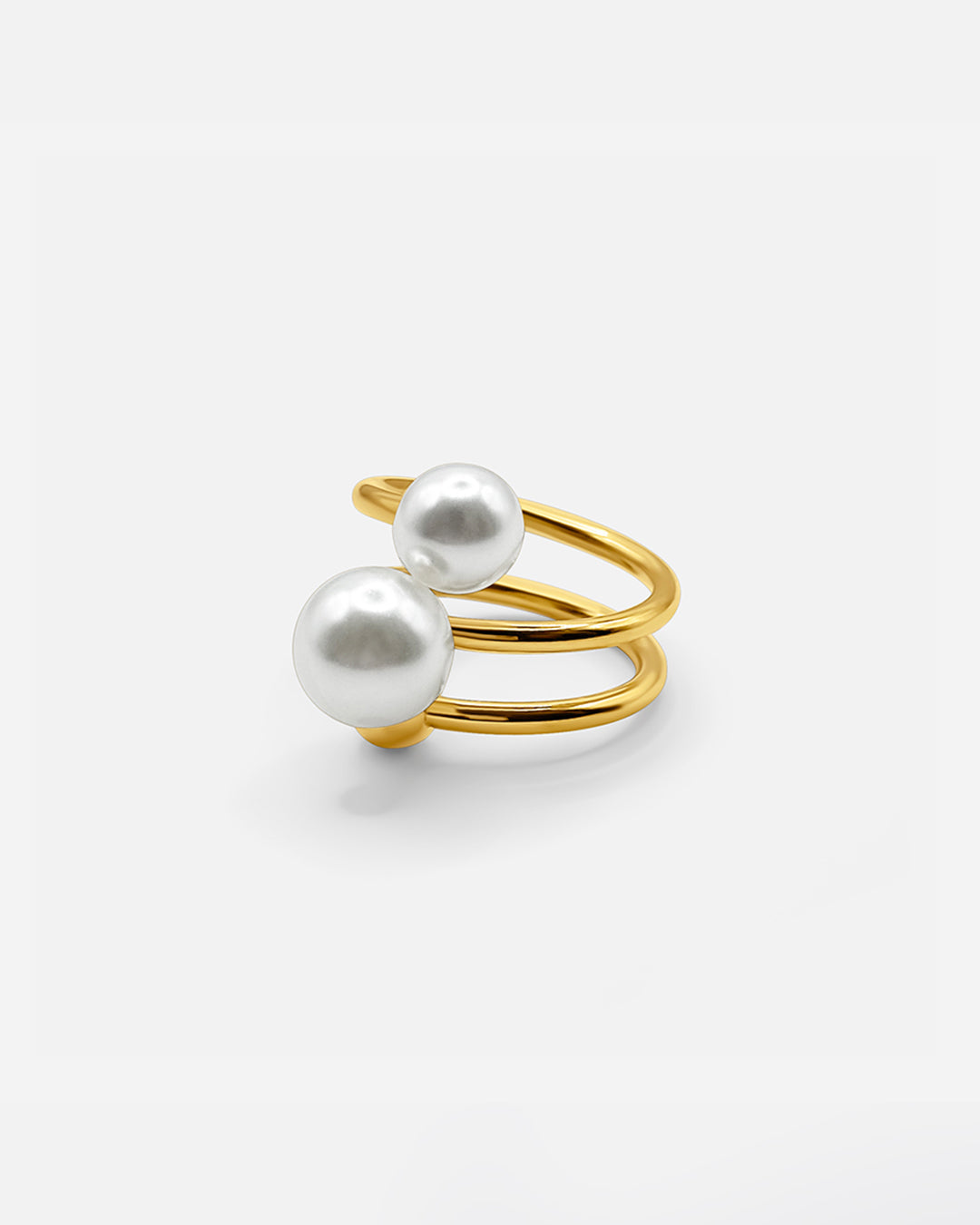 Spiral Pearl Ring