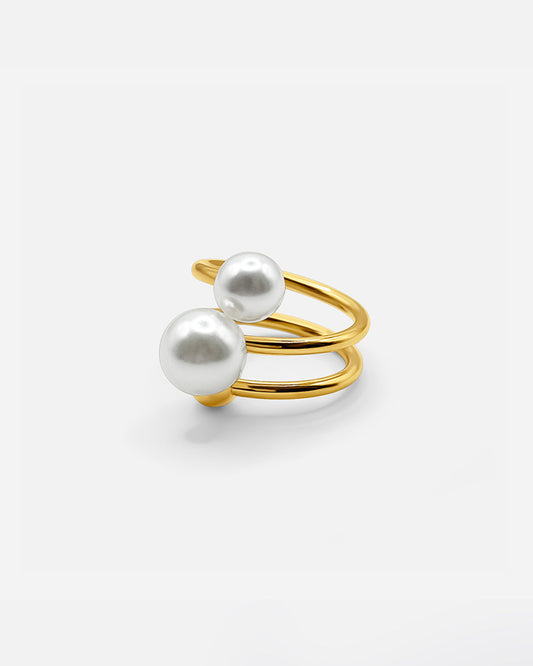 Spiral Pearl Ring
