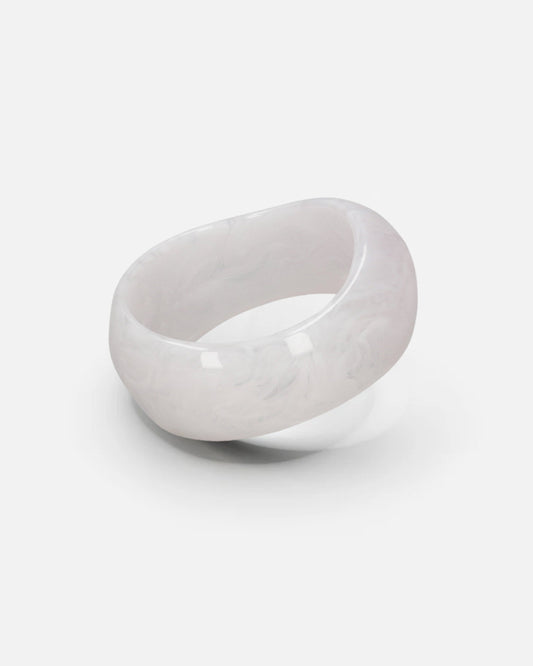 White Sculpt Bangle
