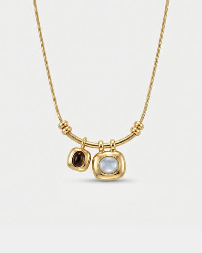 Double Gemstone Necklace
