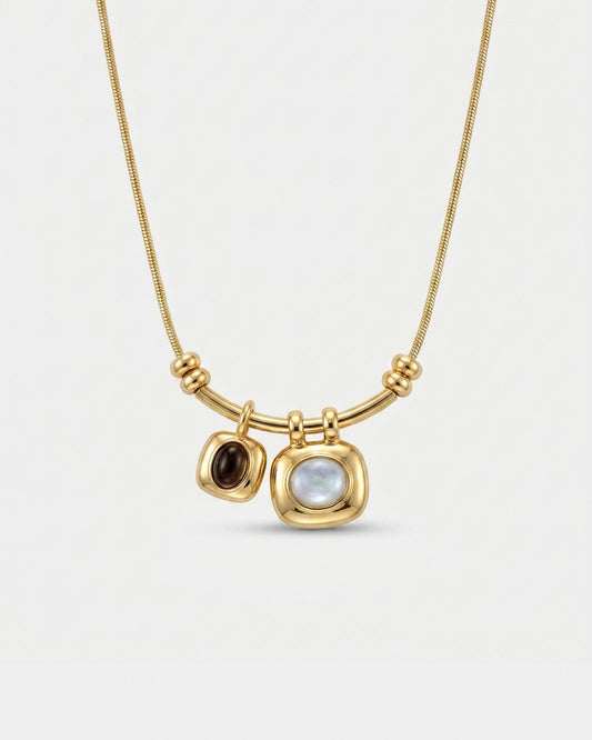 Double Gemstone Necklace
