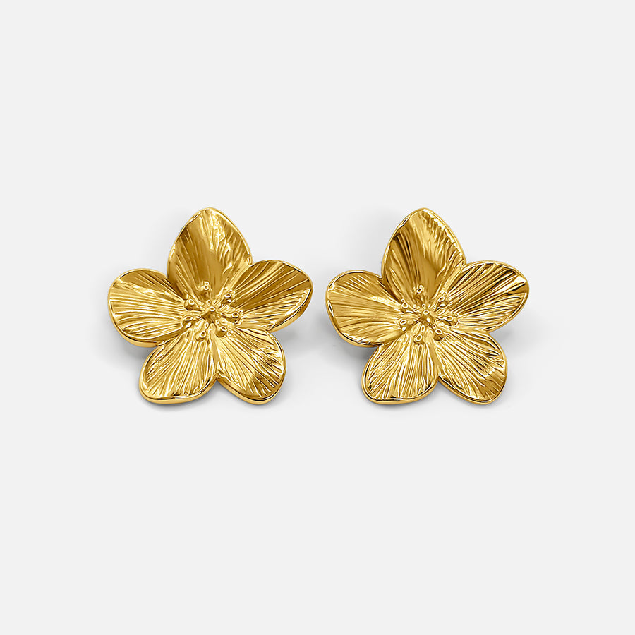 Flower Earrings Gold