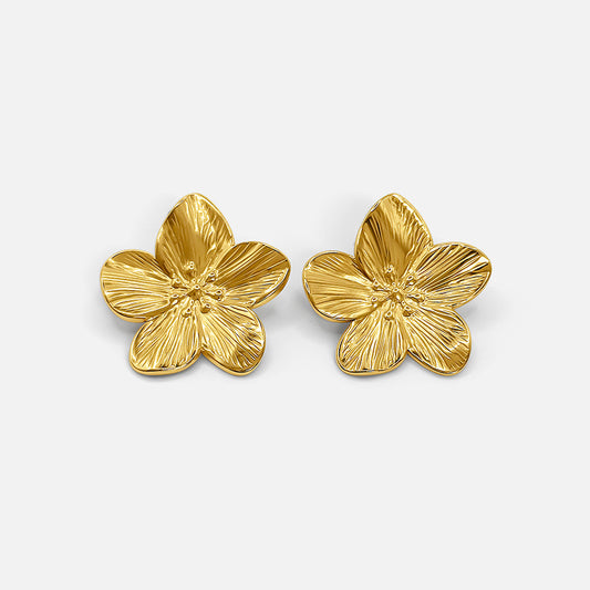 Flower Earrings Gold