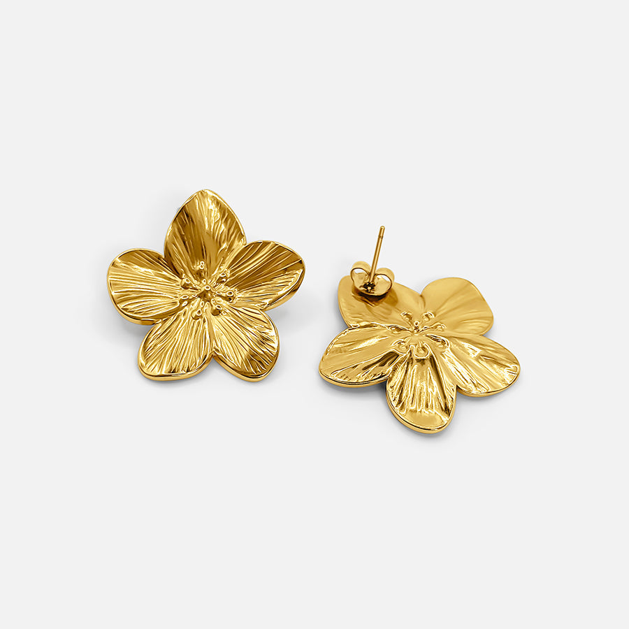 Flower Earrings Gold