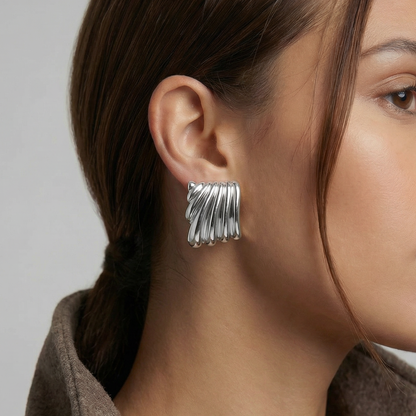 Ripple Earrings Silver