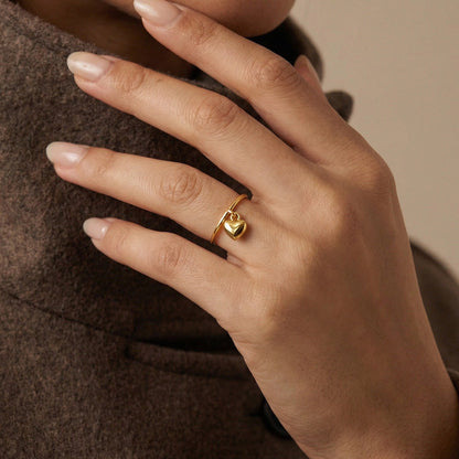 Mini Heart Pendant Ring
