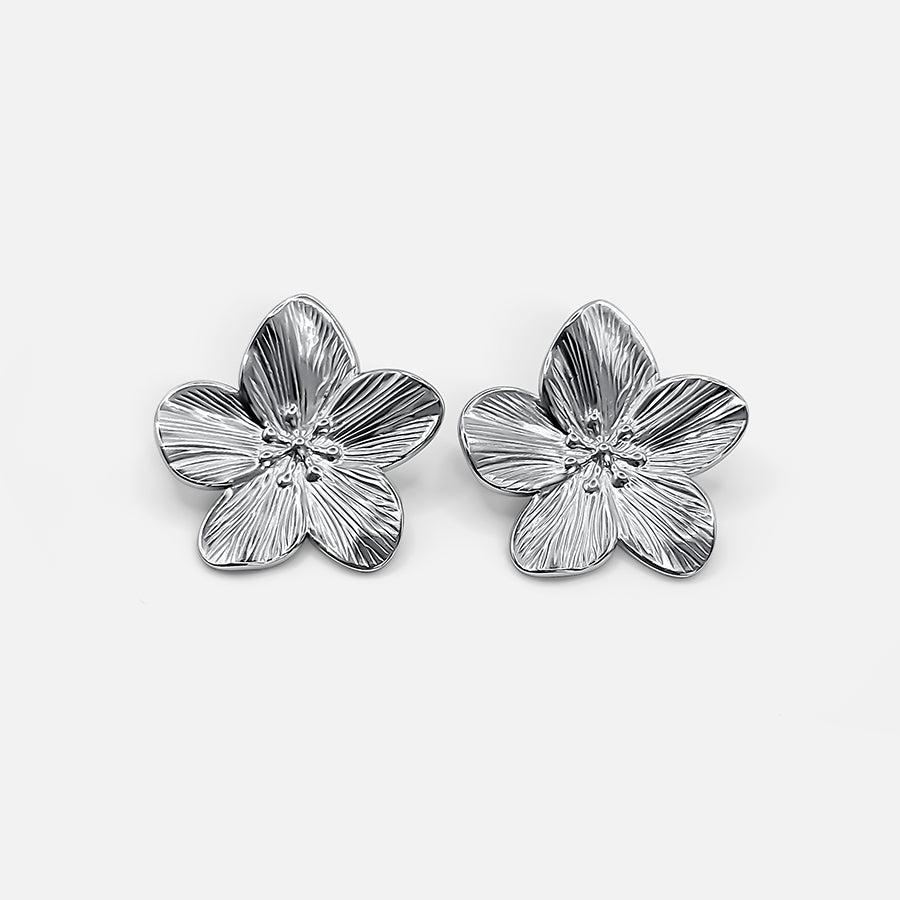 Flower Earrings Silver