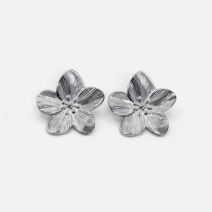 Flower Earrings Silver