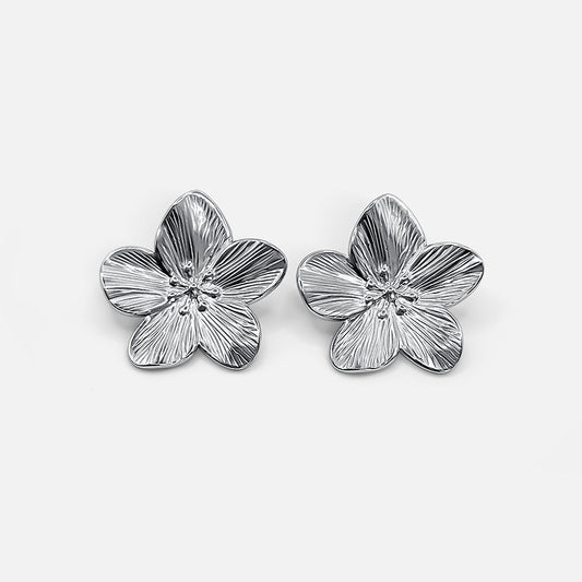 Flower Earrings Silver