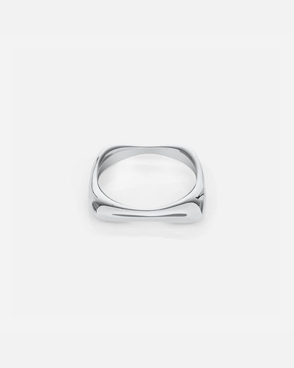 Square Stack Ring - Silver