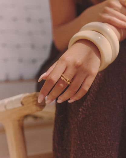 Square Stack Ring - Gold